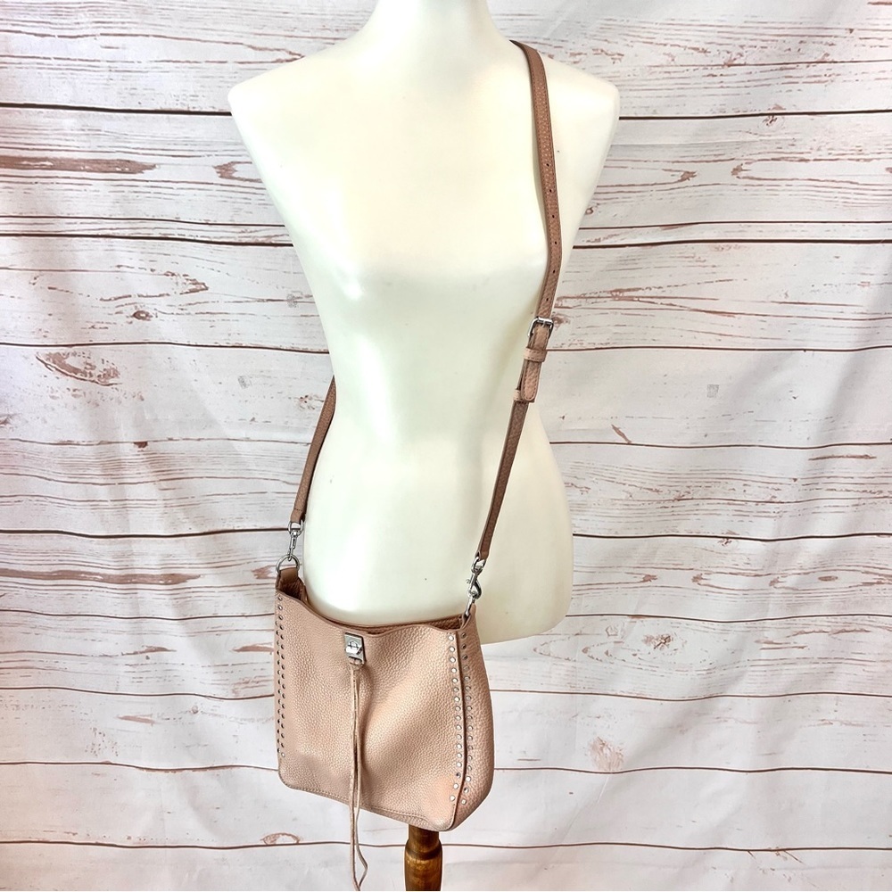 Rebecca Minkoff Convertible Darren Nude Blush Leather Shoulder Crossbody Bag - Picture 5 of 11